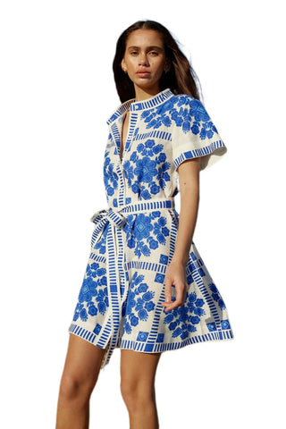 Chic Print Short Vacation Dress - Diva Melody