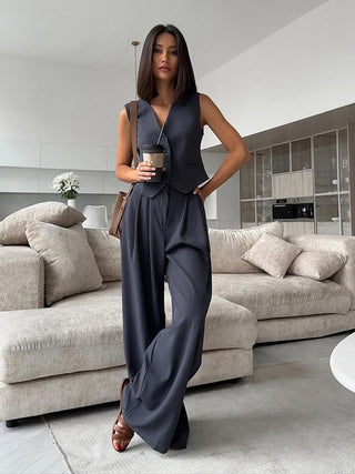 Chic Vest Blazers Pants Suit Three - piece Set Office Outfits Suit Pants Set - Diva Melody