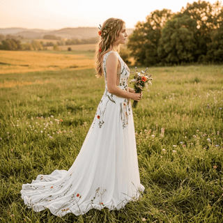 Chiffon A-Line Wedding Gown - Diva Melody