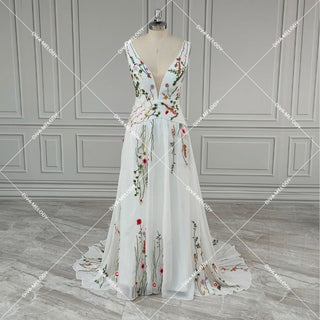 Chiffon A - Line Wedding Gown - Diva Melody