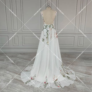 Chiffon A - Line Wedding Gown - Diva Melody