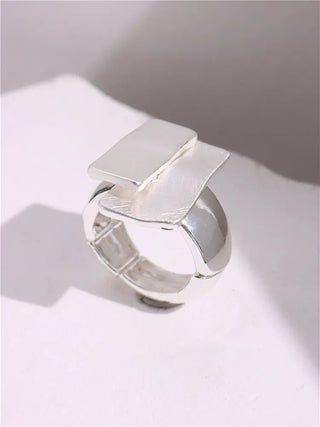 Chunky Rope Irregular Geometric Hollow Matte Rings Jewelry - Diva Melody