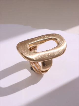 Chunky Rope Irregular Geometric Hollow Matte Rings Jewelry - Diva Melody