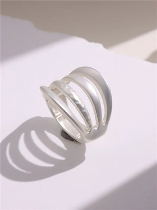 Chunky Rope Irregular Geometric Hollow Matte Rings Jewelry - Diva Melody