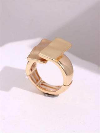 Chunky Rope Irregular Geometric Hollow Matte Rings Jewelry - Diva Melody