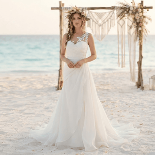 Classic Beading Wedding Dress - Diva Melody