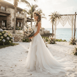 Classic Beading Wedding Dress - Diva Melody