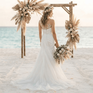 Classic Beading Wedding Dress - Diva Melody