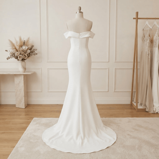 Classic Off-Shoulder Wedding Dress - Diva Melody