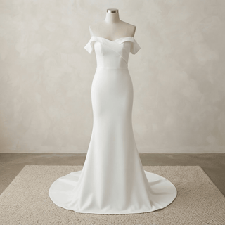 Classic Off-Shoulder Wedding Dress - Diva Melody