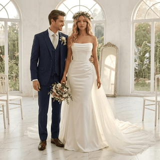 Classic Satin Wedding Dress - Diva Melody
