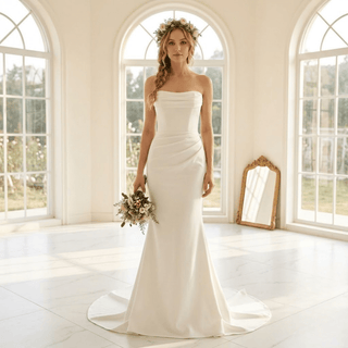 Classic Satin Wedding Dress - Diva Melody