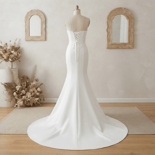 Classic Satin Wedding Dress - Diva Melody