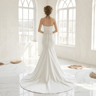 Classic Satin Wedding Dress - Diva Melody