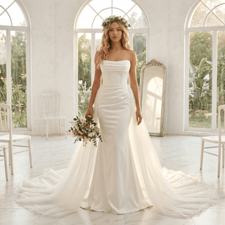 Classic Satin Wedding Dress - Diva Melody