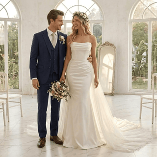 Classic Satin Wedding Dress - Diva Melody