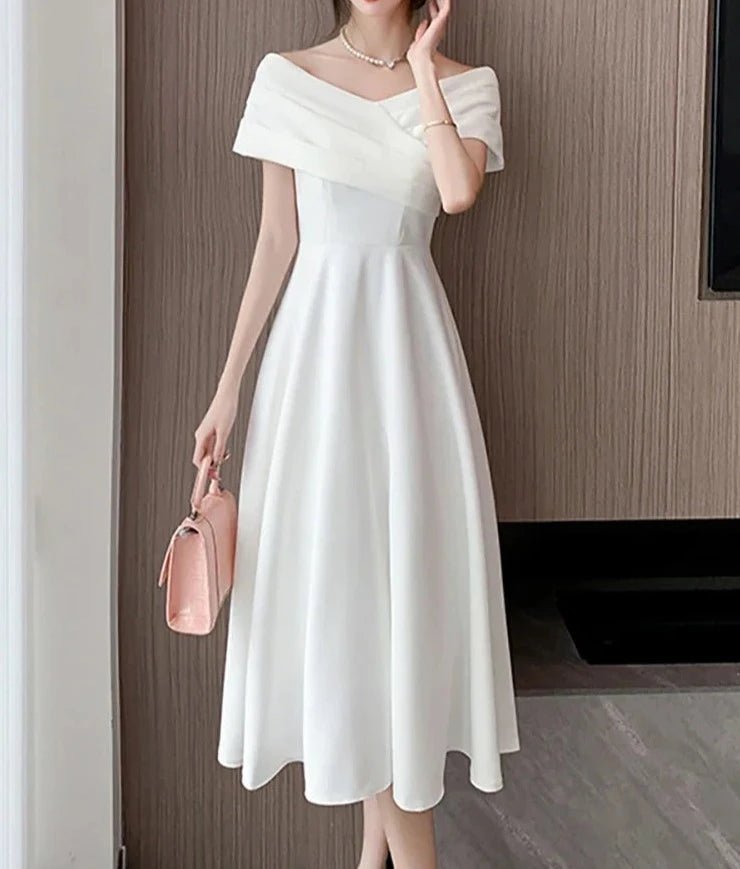 Classy Short Sleeve V-Neck Party Evening Dress Classy Short Sleeve V-Neck Party Evening Dress