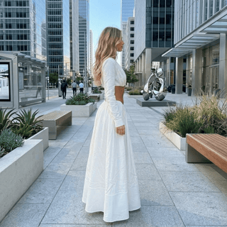 Collared Crop Top and Maxi Skirt Two-Piece Set - Diva Melody