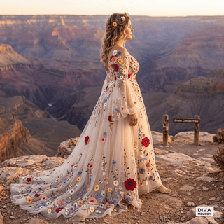 Colorful Flowers Wedding Photography Dress - Diva Melody