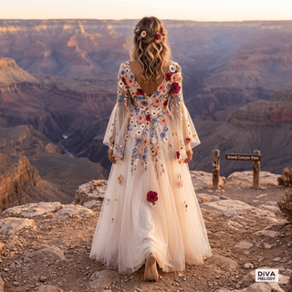 Colorful Flowers Wedding Photography Dress - Diva Melody