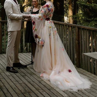 Colorful Flowers Wedding Photography Dress - Diva Melody