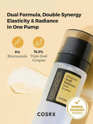 [Cosrx] Advanced Snail Radiance Dual Essence 80ml - Diva Melody