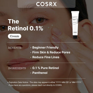 [Cosrx] The Retinol 0.1 Cream 20ml - Diva Melody