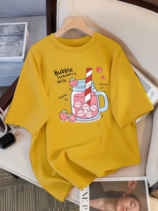 Cotton Breathable Summer Streetwear Tee - Diva Melody