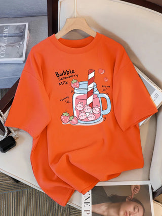 Cotton Breathable Summer Streetwear Tee - Diva Melody