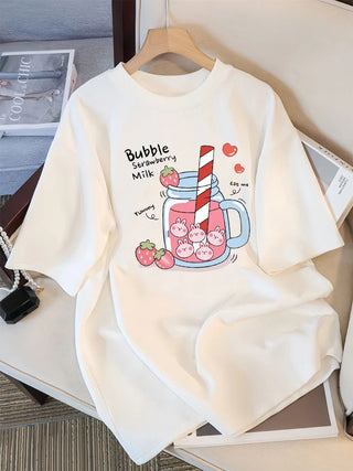 Cotton Breathable Summer Streetwear Tee - Diva Melody