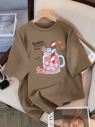 Cotton Breathable Summer Streetwear Tee - Diva Melody