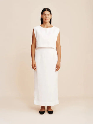 Cotton Linen 2 - Piece Set: Vest & Split Skirt - Diva Melody