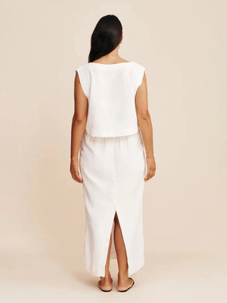 Cotton Linen 2 - Piece Set: Vest & Split Skirt - Diva Melody