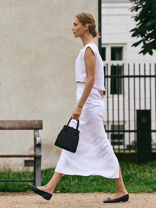 Cotton Linen 2 - Piece Set: Vest & Split Skirt - Diva Melody