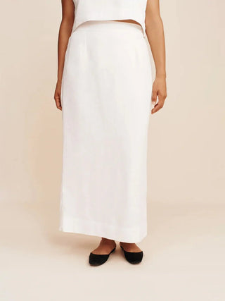 Cotton Linen 2 - Piece Set: Vest & Split Skirt - Diva Melody