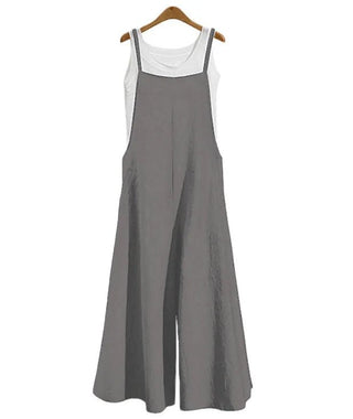 Cotton Linen Casual Loose Jumpsuit - Diva Melody