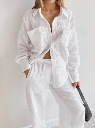 Cotton Long Sleeve 2 - Piece Nightwear Set - Diva Melody