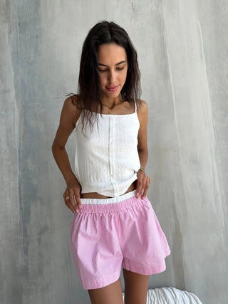 Cotton Long Sleeve & Shorts Set - Diva Melody