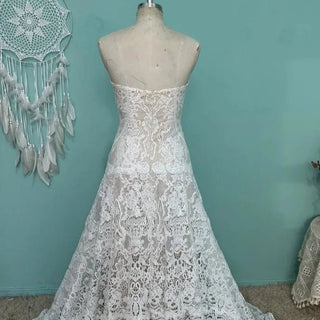 Crochet Lace Boho Wedding Dress - Diva Melody