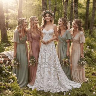Crochet Lace Boho Wedding Dress - Diva Melody