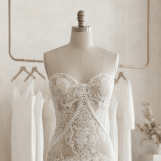 Crochet Lace Boho Wedding Dress - Diva Melody