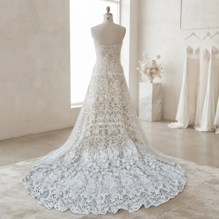 Crochet Lace Boho Wedding Dress - Diva Melody