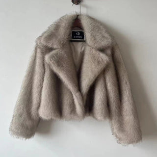 Cropped Faux Fur Jacket - Diva Melody