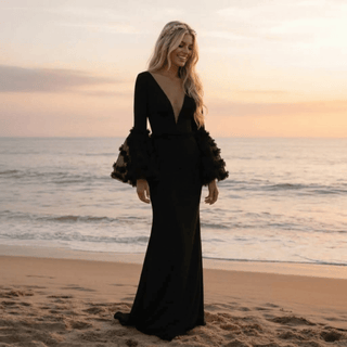 Customized Satin Sheath Bridal Gown - Diva Melody