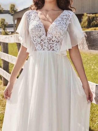 Cut - Out Lace Princess Wedding Dress - Diva Melody