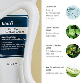 [Dear Klairs] Rich Moist Soothing Cream 80ml - Diva Melody