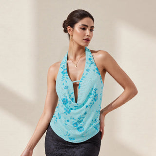 Deep V - Neck Sequin Summer Tops - Diva Melody
