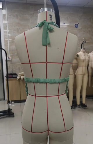 Deep V - Neck Sequin Summer Tops - Diva Melody