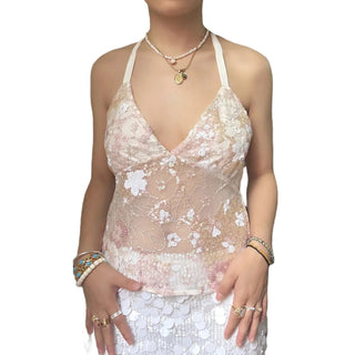 Deep V - Neck Sequin Summer Tops - Diva Melody