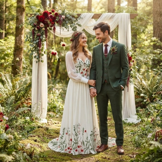 Detachable Sleeves Spaghetti Strap Wedding Dress - Diva Melody